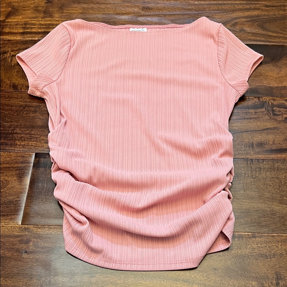 Abercrombie Kids Girls Side Ruched Slash Tee